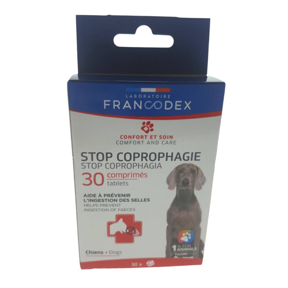 Francodex - Stop coprofagia (ingestión de heces) 30 comprimidos para perro - Imagen 3