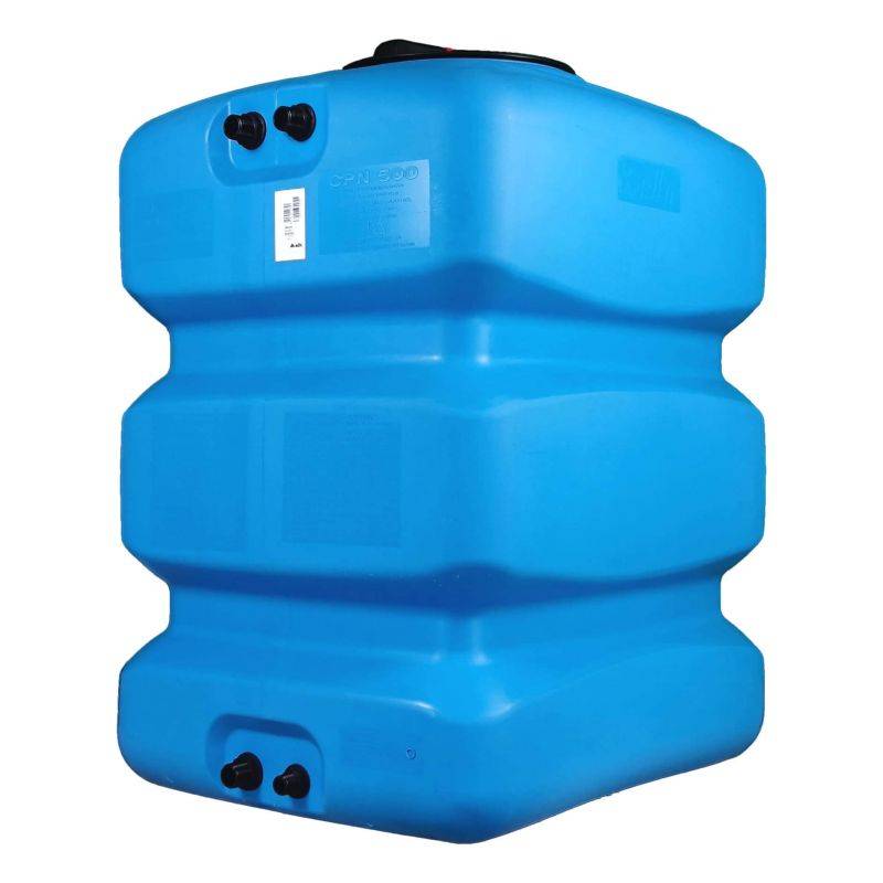 Cuve récupération eau de pluie 500L - Réservoir aérien compact bleu - Polyéthylène - ELBI CPN - Image 1