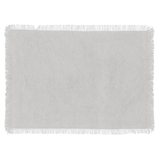 Set de table à franges - SECRET DE GOURMET - Coton - Blanc - Image 1
