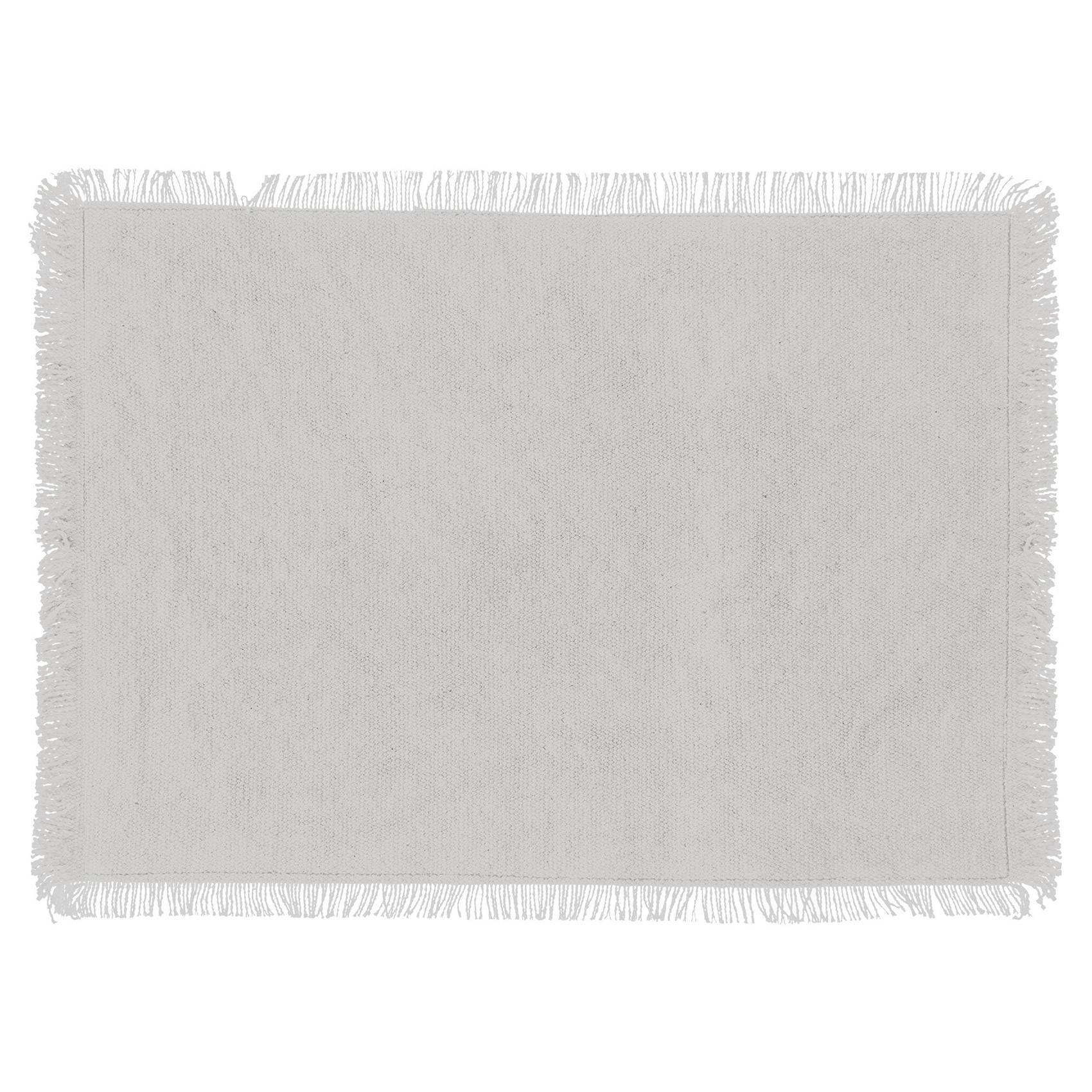 Set de table à franges - SECRET DE GOURMET - Coton - Blanc - Image 1