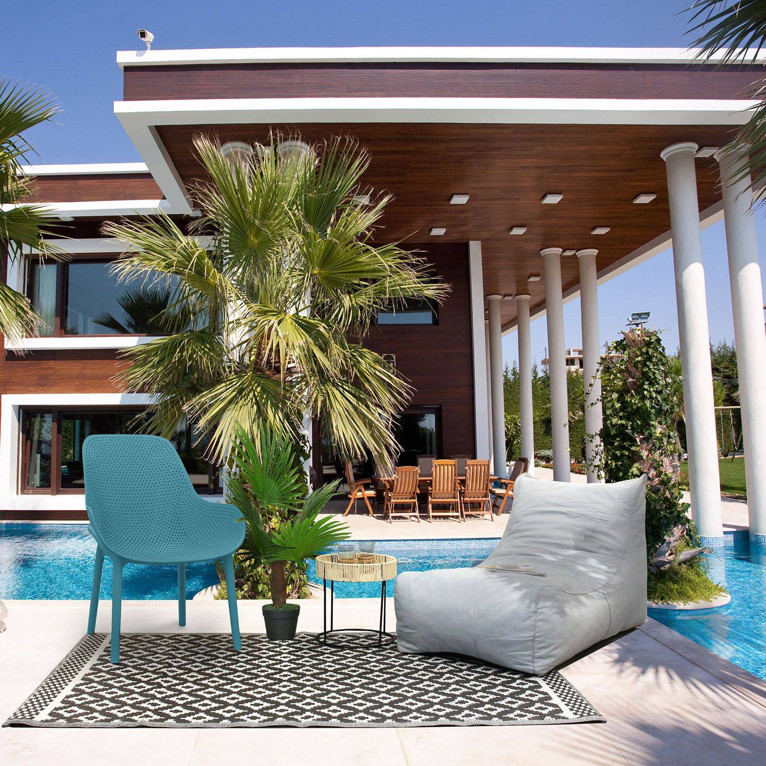 The Home Deco Factory - 2 Fauteuils pour table de jardin design Malibu - The Home Deco Factory - Imagen 2