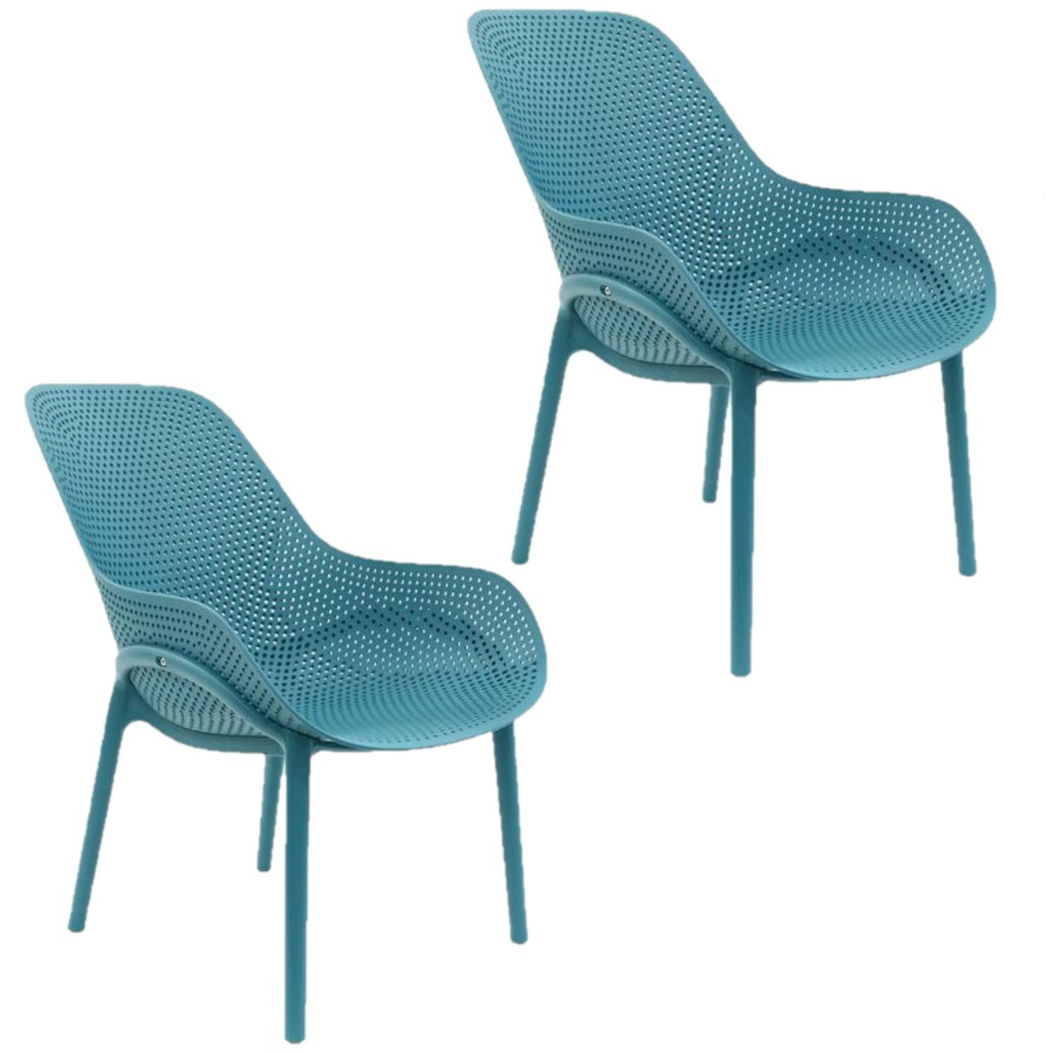 The Home Deco Factory - 2 Fauteuils pour table de jardin design Malibu - The Home Deco Factory - Imagen 1