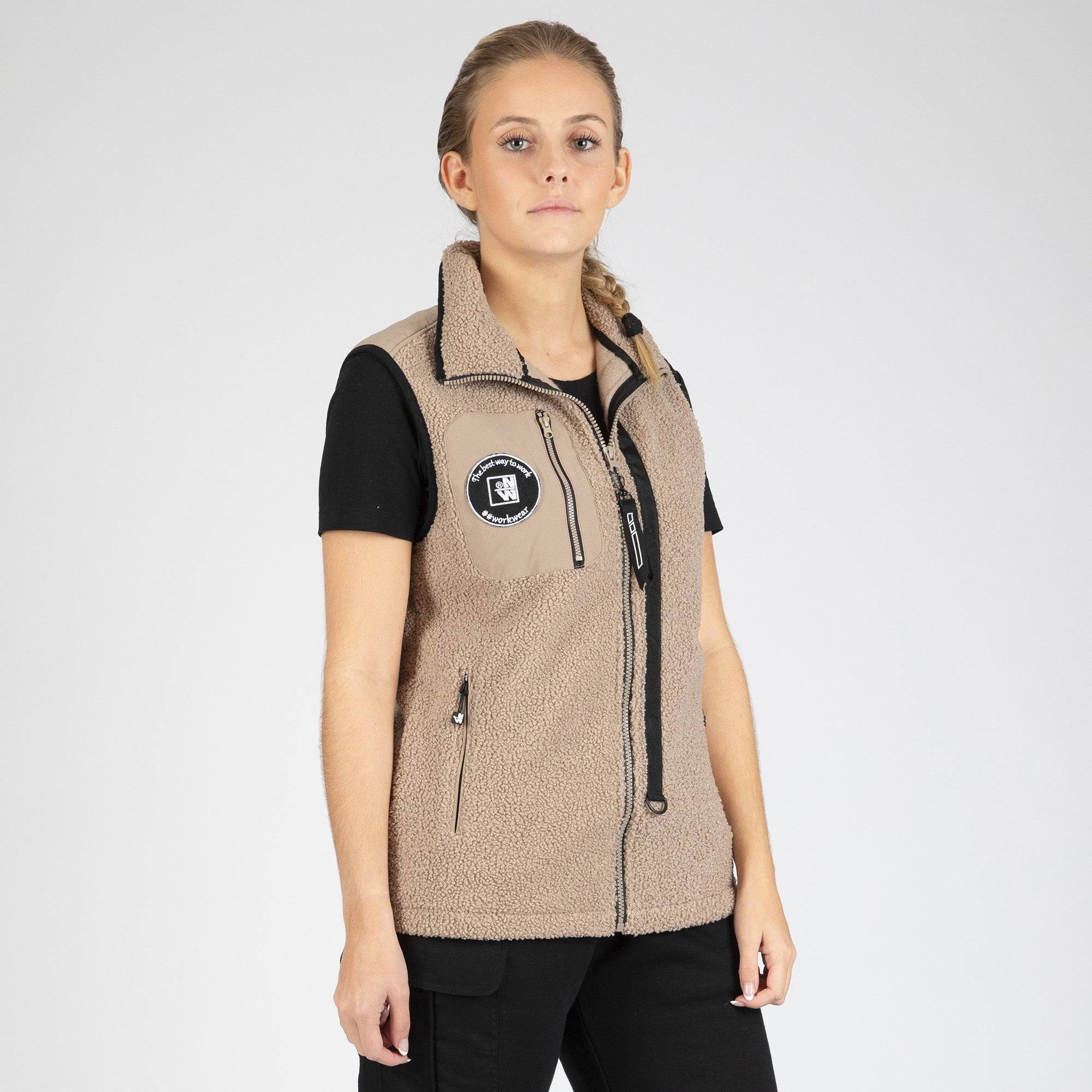 Nineworths - MAYA - POLAIRE SANS MANCHES DE TRAVAIL - 1129 | Crème - Image 2