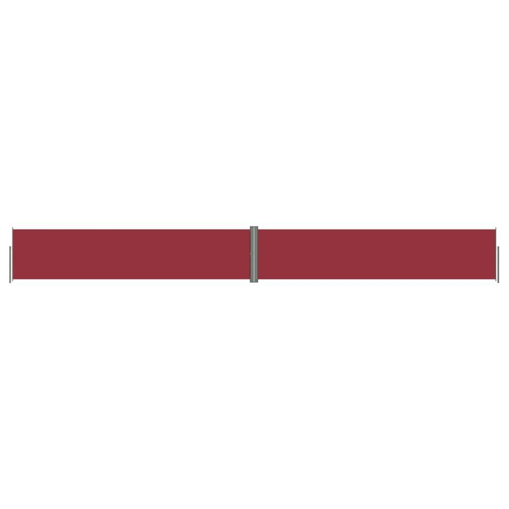 Helloshop26 - Auvent paravent store brise-vue latéral rétractable de patio jardin terrasse balcon protection visuelle écran 140 x 1200 cm rouge - Imagen 1