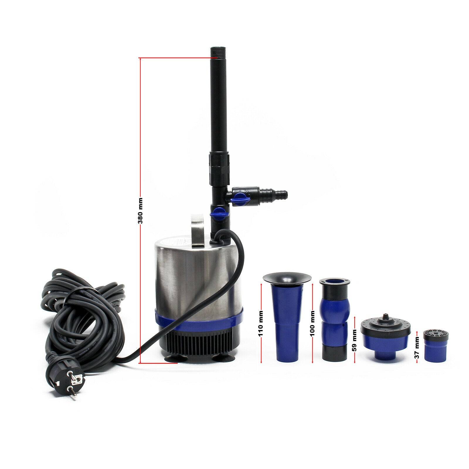 Pompe fontaine en acier inoxydable 50 watts 1750 litres par heure avec 3 accessoires - Image 4