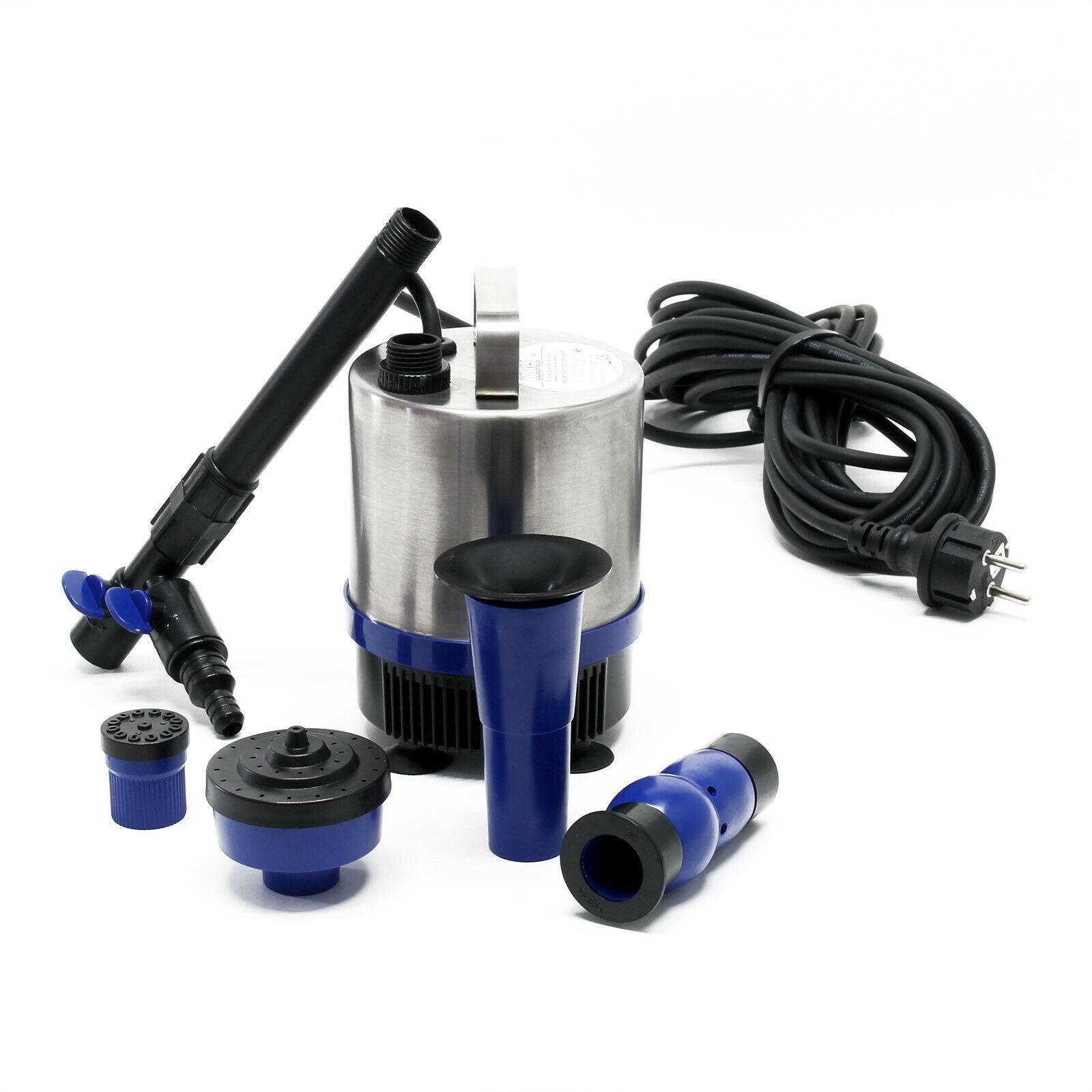 Pompe fontaine en acier inoxydable 50 watts 1750 litres par heure avec 3 accessoires - Image 2