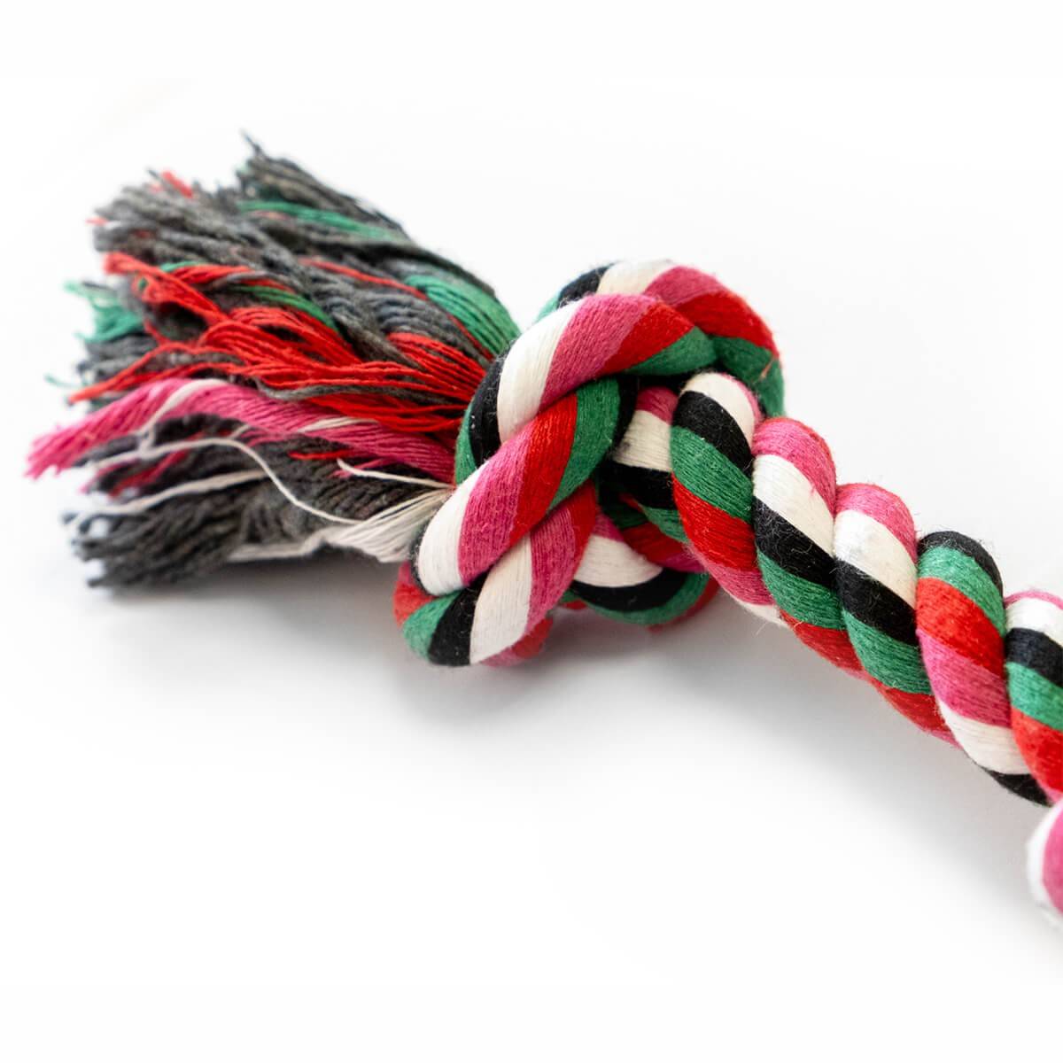 Jouet pour Chien Corde Coton Jeu dentaire 20 cm Os à Mâcher Hygiène Bucco-dentaire Nœuds - Imagen 3
