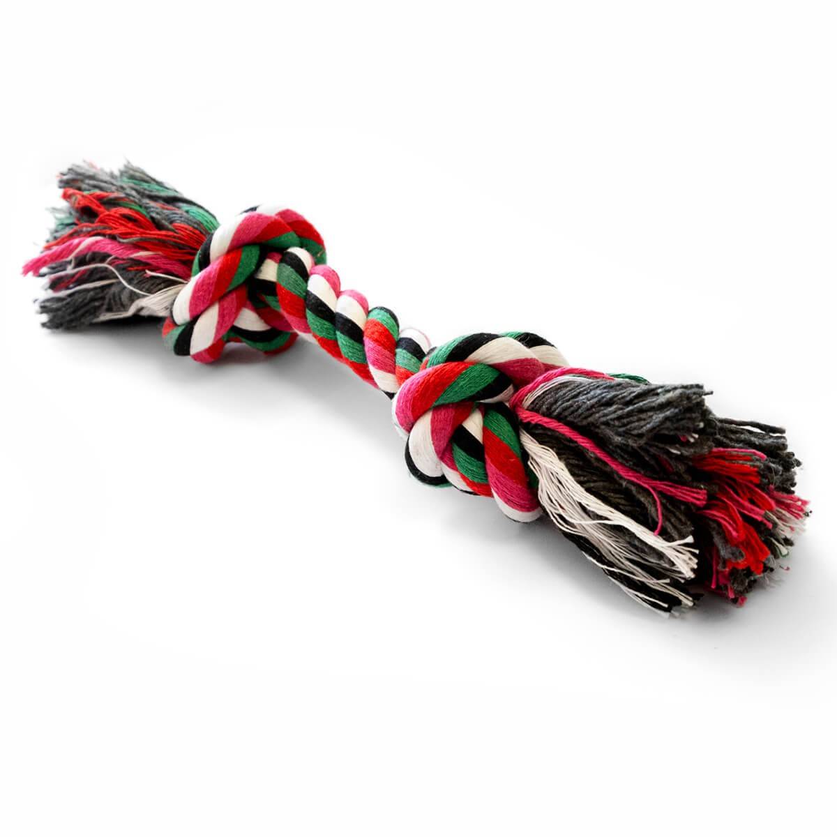 Jouet pour Chien Corde Coton Jeu dentaire 20 cm Os à Mâcher Hygiène Bucco-dentaire Nœuds - Imagen 4