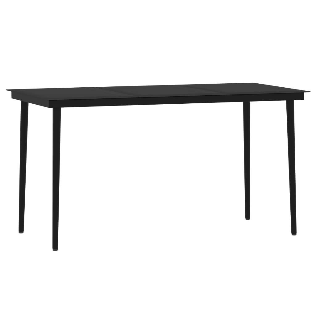 Ensemble Jardin 4P 140cm Rotin Creux PVC et Acier Noir – ComfortXL Outdoor Living - Image 5