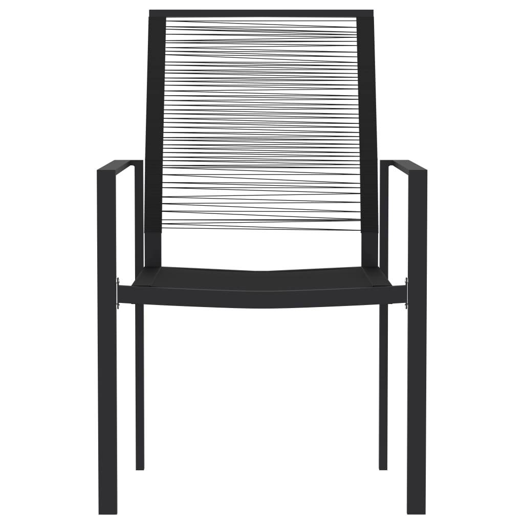 Ensemble Jardin 4P 140cm Rotin Creux PVC et Acier Noir – ComfortXL Outdoor Living - Image 4
