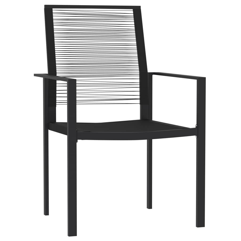 Ensemble Jardin 4P 140cm Rotin Creux PVC et Acier Noir – ComfortXL Outdoor Living - Image 3