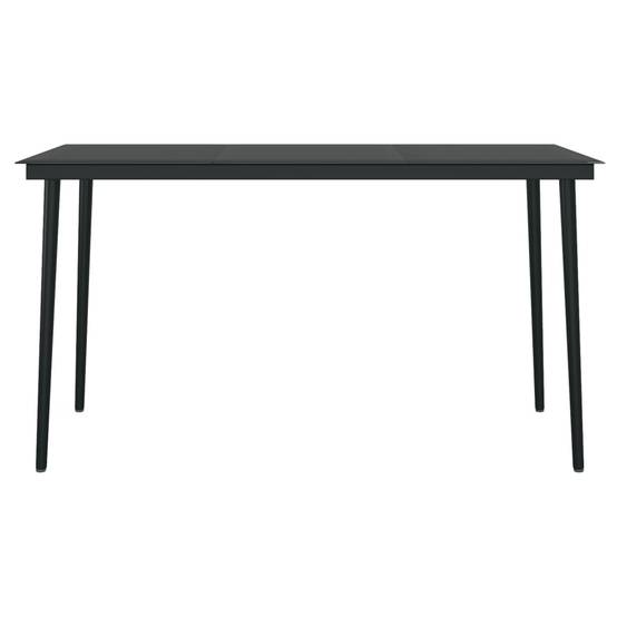Ensemble Jardin 4P 140cm Rotin Creux PVC et Acier Noir – ComfortXL Outdoor Living - Image 6