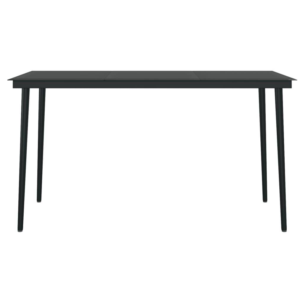 Ensemble Jardin 4P 140cm Rotin Creux PVC et Acier Noir – ComfortXL Outdoor Living - Image 6