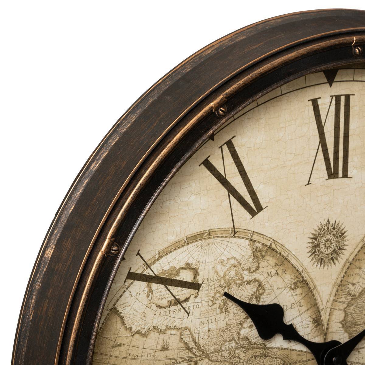 Atmosphera - Horloge monde "Tomy" noir D52cm - Atmosphera Créateur d'intérieur - Imagen 3