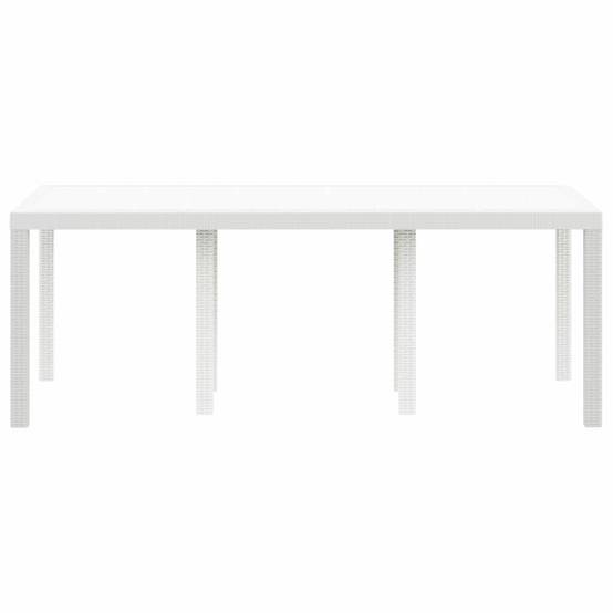 Table de jardin polyrotin blanc 200 x 100 x 73 cm - PANGIVO - Image 4