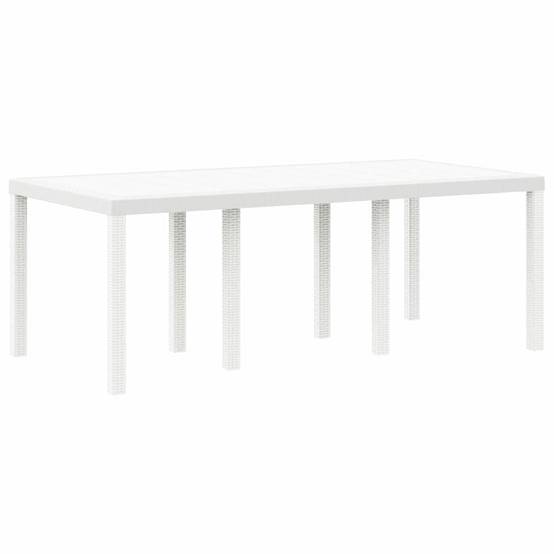 Table de jardin polyrotin blanc 200 x 100 x 73 cm - PANGIVO - Image 2