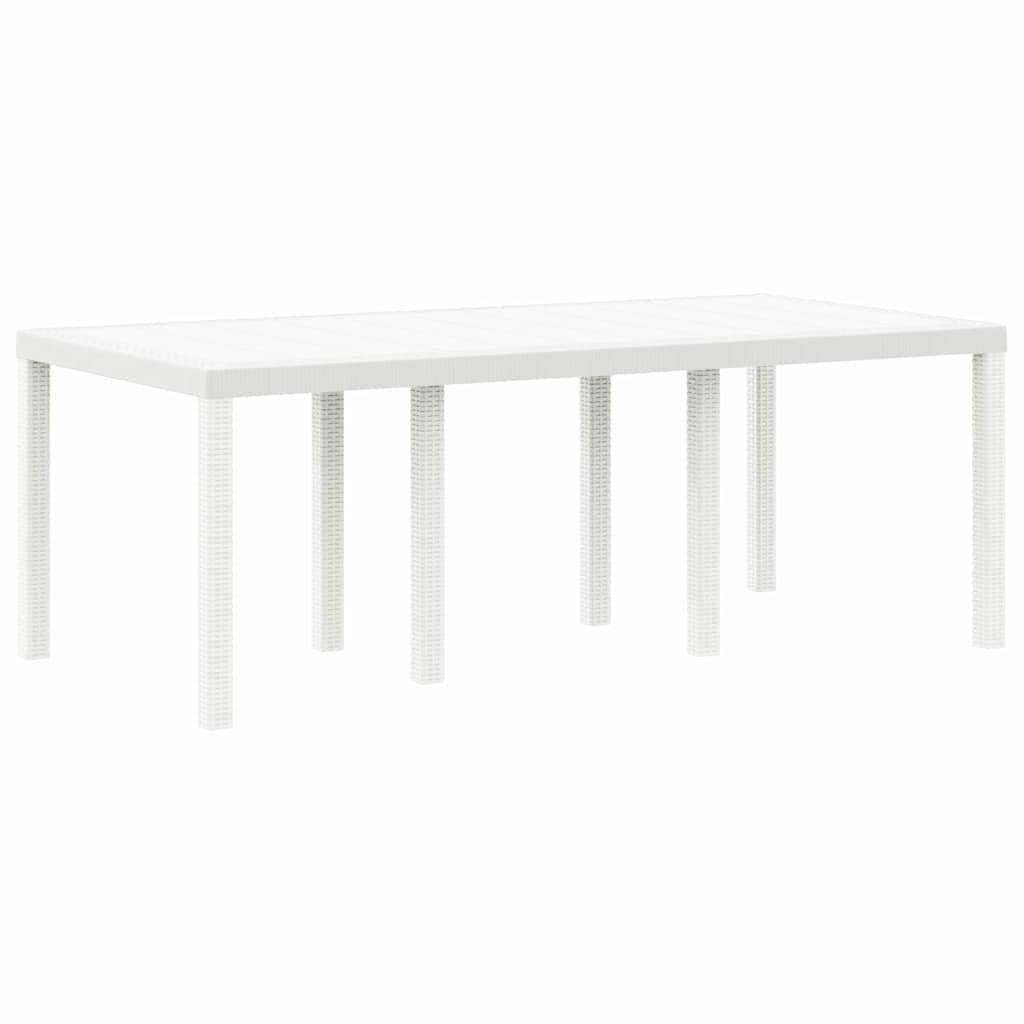 Table de jardin polyrotin blanc 200 x 100 x 73 cm - PANGIVO - Image 2
