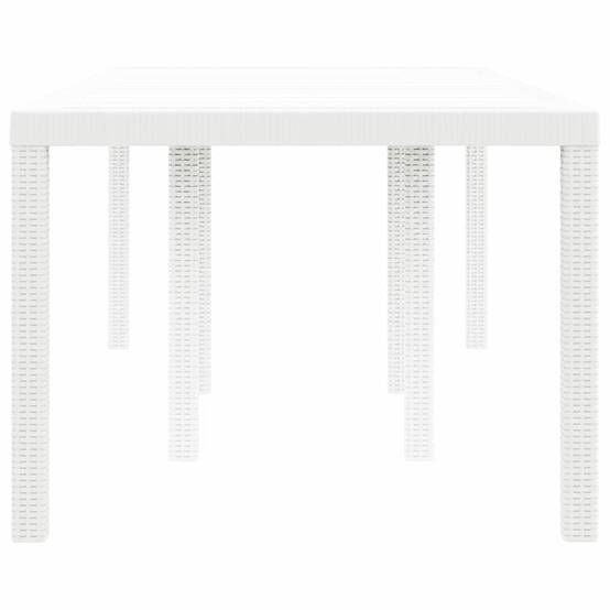 Table de jardin polyrotin blanc 200 x 100 x 73 cm - PANGIVO - Image 5