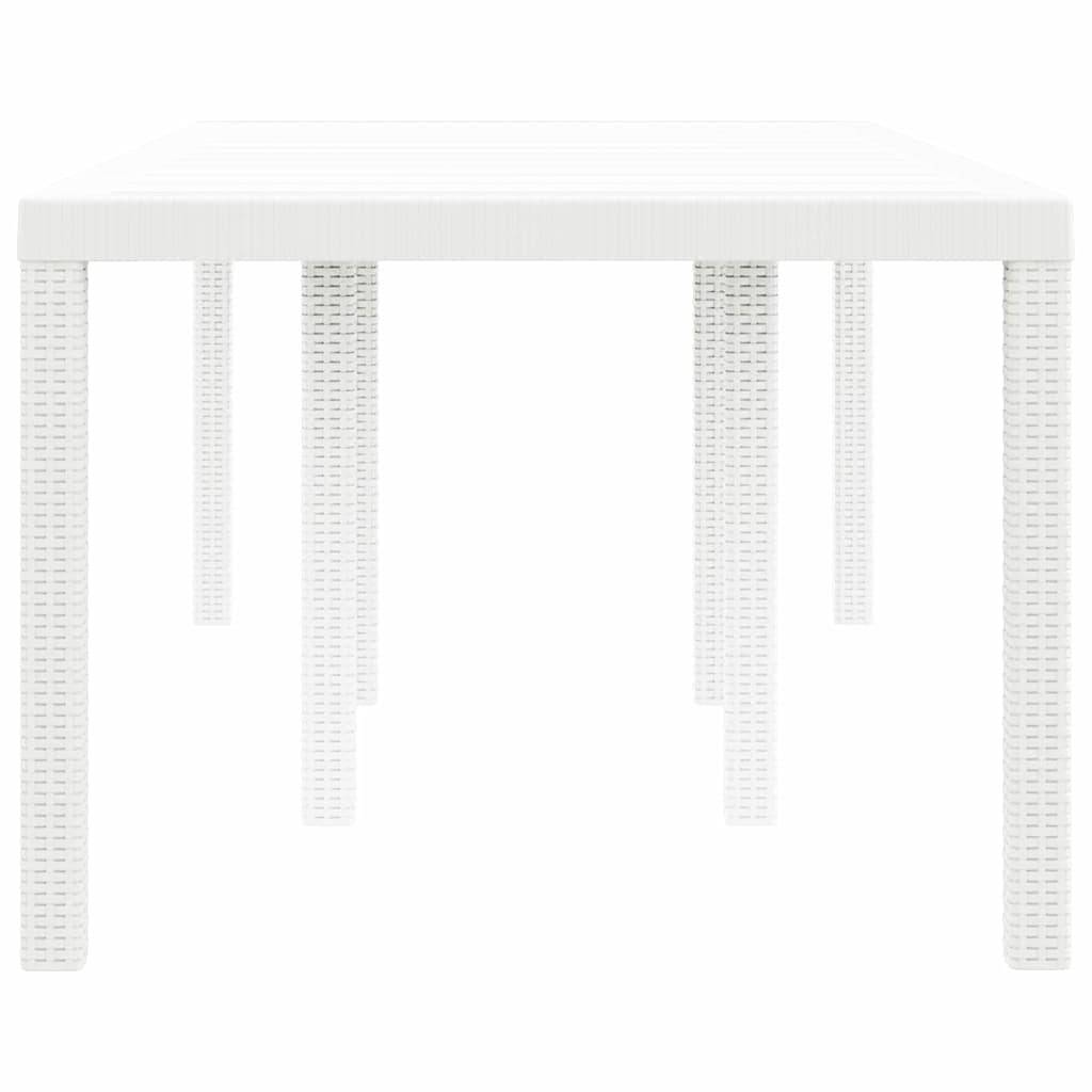 Table de jardin polyrotin blanc 200 x 100 x 73 cm - PANGIVO - Image 5
