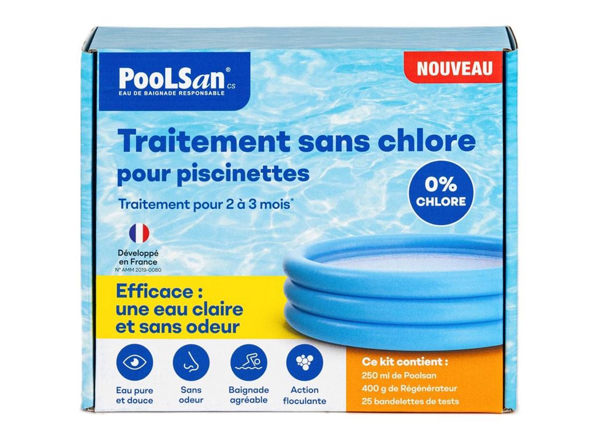 Poolsan - BSI - PooLSan - Kit Sans Chlore pour Désinfection des Petites Piscines Gonflables - Jusqu'à 2 A 3 Mois - Elaboré en Europe - Imagen 2