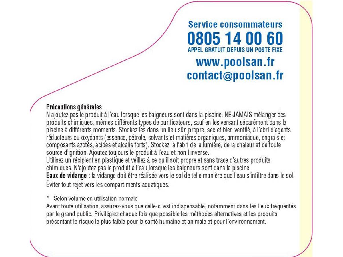 Poolsan - BSI - PooLSan - Kit Sans Chlore pour Désinfection des Petites Piscines Gonflables - Jusqu'à 2 A 3 Mois - Elaboré en Europe - Imagen 6