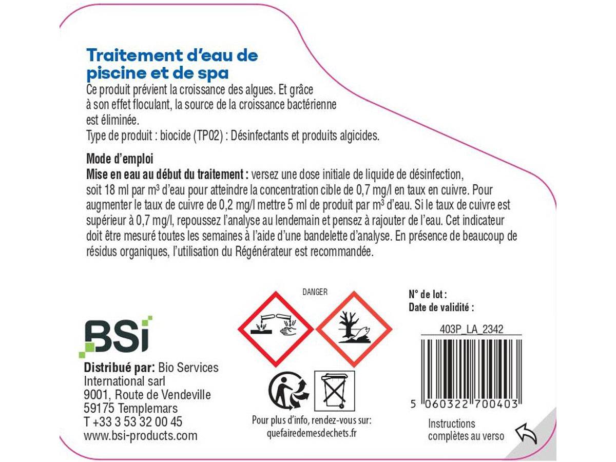 Poolsan - BSI - PooLSan - Kit Sans Chlore pour Désinfection des Petites Piscines Gonflables - Jusqu'à 2 A 3 Mois - Elaboré en Europe - Imagen 5