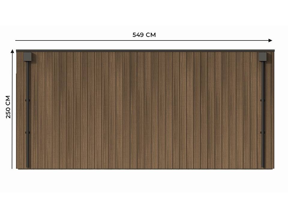 Garage Composite SILVERSTONE - Bardage Couleur Teck / Teak - Surface : 20m2 - Porte Sectionnelle Motorisée - 2 télécommandes - Imagen 7