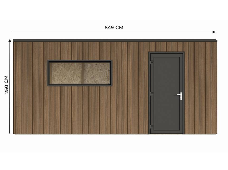 Garage Composite SILVERSTONE - Bardage Couleur Teck / Teak - Surface : 20m2 - Porte Sectionnelle Motorisée - 2 télécommandes - Imagen 6