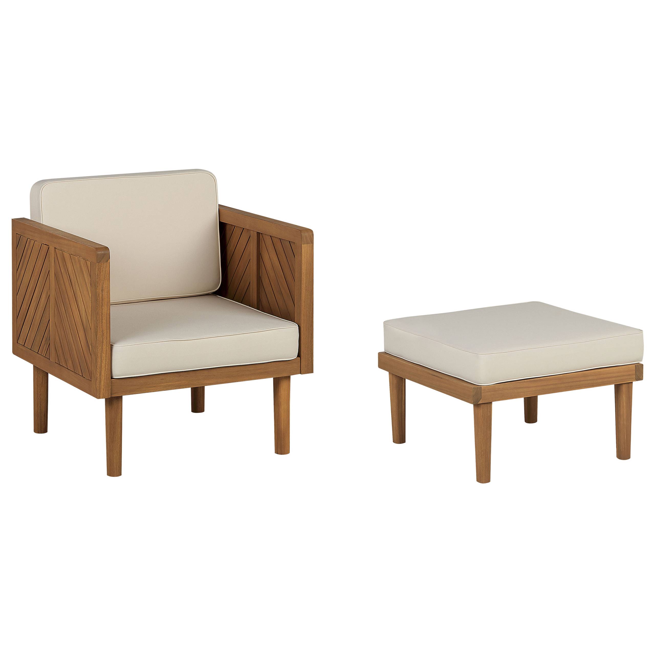 Beliani - Fauteuil Acacia Marron BARATTI - Beliani - Imagen 2
