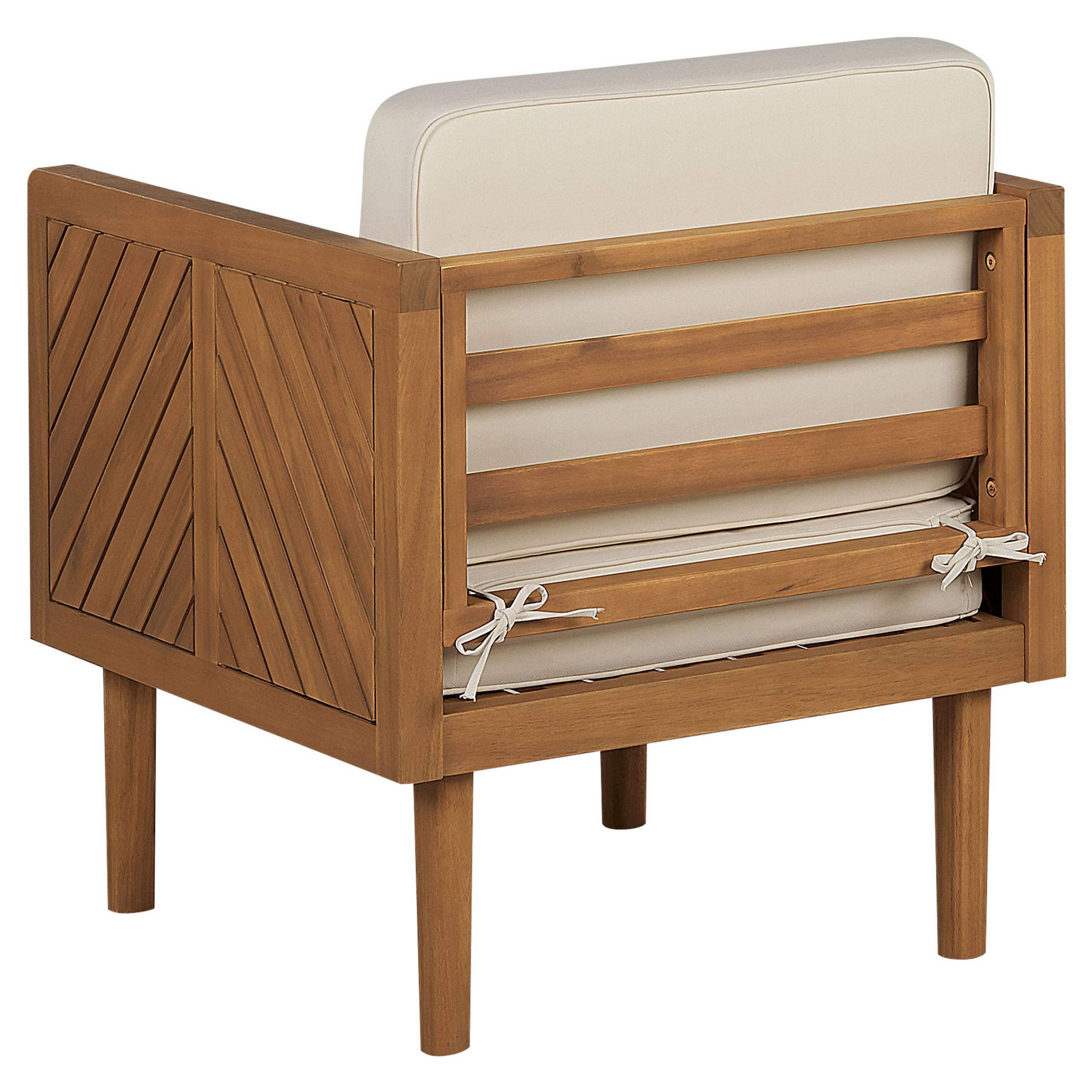 Beliani - Fauteuil Acacia Marron BARATTI - Beliani - Imagen 7