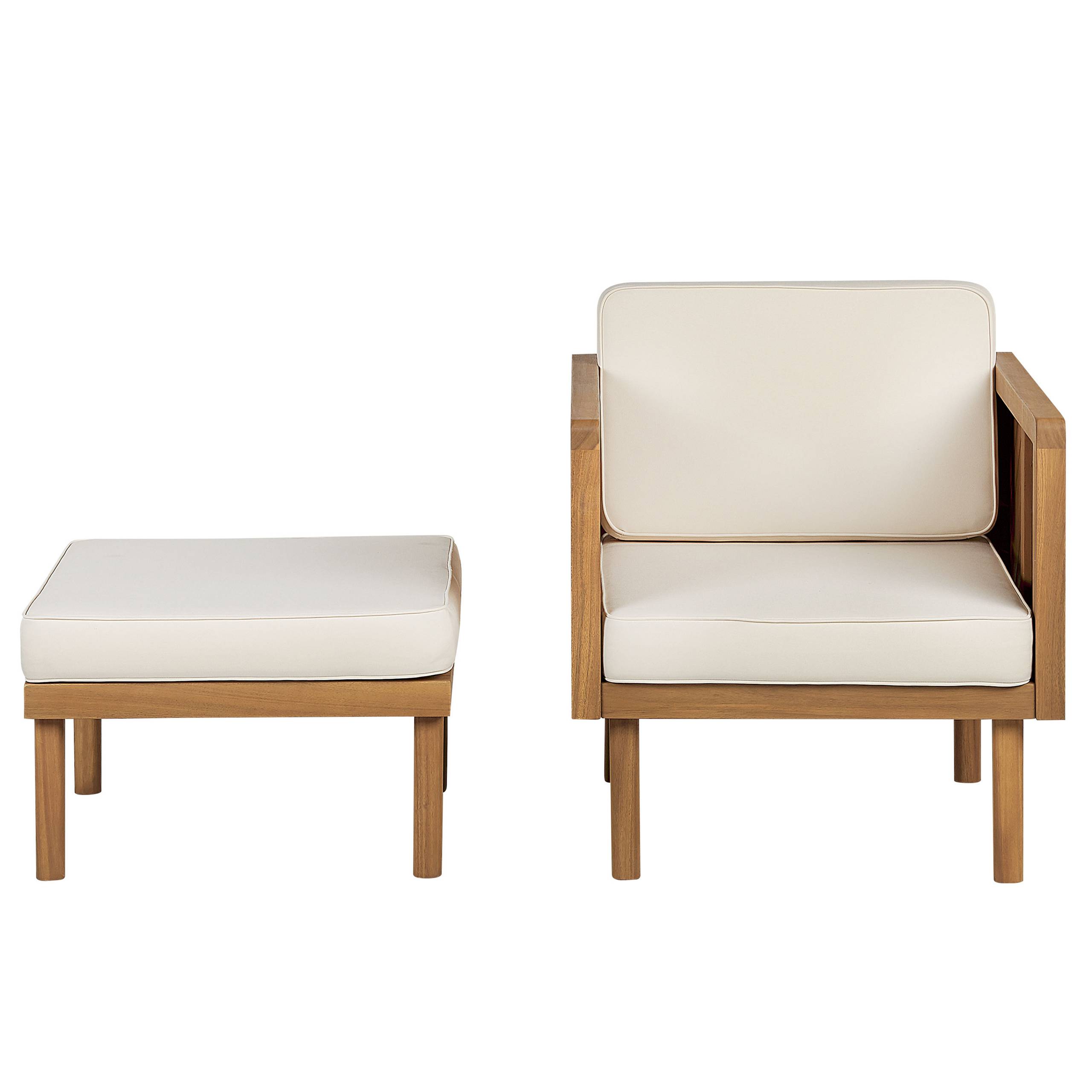 Beliani - Fauteuil Acacia Marron BARATTI - Beliani - Imagen 4