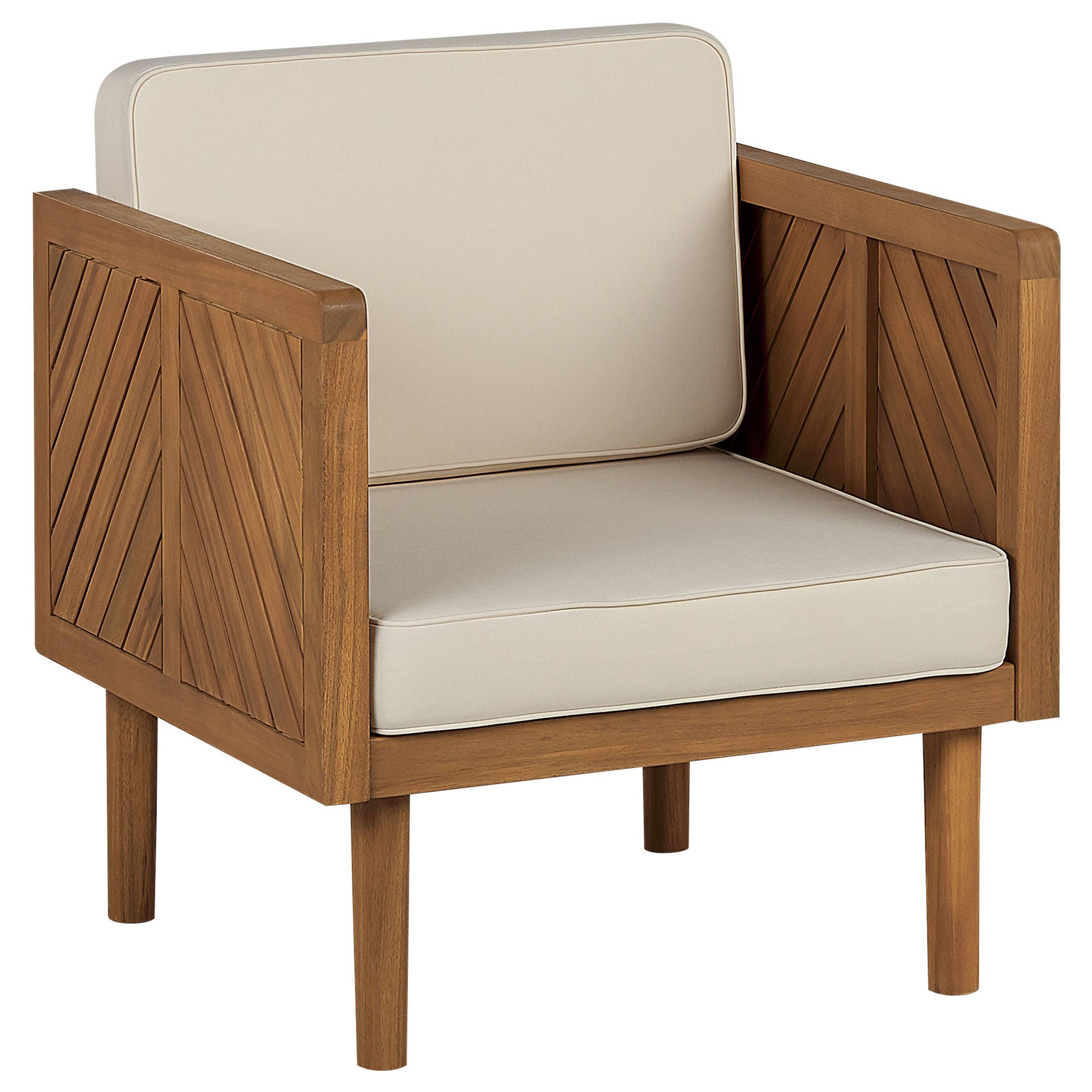 Beliani - Fauteuil Acacia Marron BARATTI - Beliani - Imagen 5