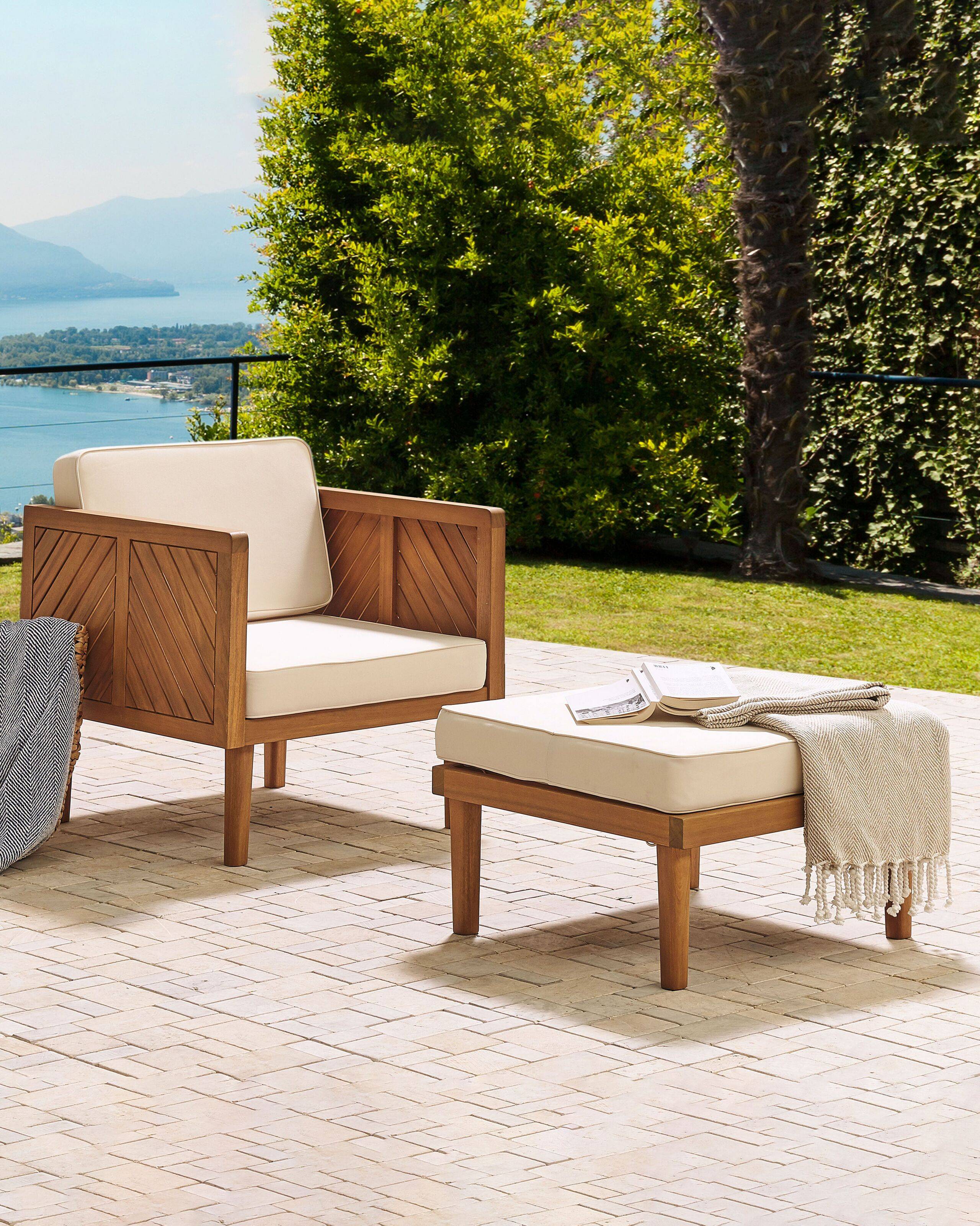 Beliani - Fauteuil Acacia Marron BARATTI - Beliani - Imagen 1