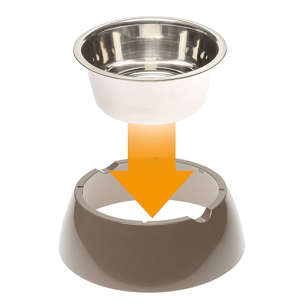 Ferplast - Ferplast Gamelle pour chien Gamelle pour chat Jolie - Gamelles pour eau et nourriture en acier inoxydable avec support en plastique, antidérapant, - Imagen 5