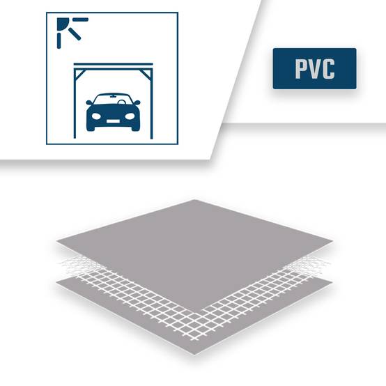 Bâche pour Carport Grise 8x12 m XP640CP - Garantie 10 ans - Toile PVC étanche pour abri de voiture - Made in France TECPLAST - Imagen 4