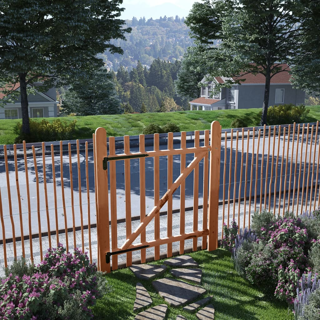 Vidaxl - Portillon de clôture Bois de noisetier imprégné 100x120 cm - vidaXL - Imagen 2