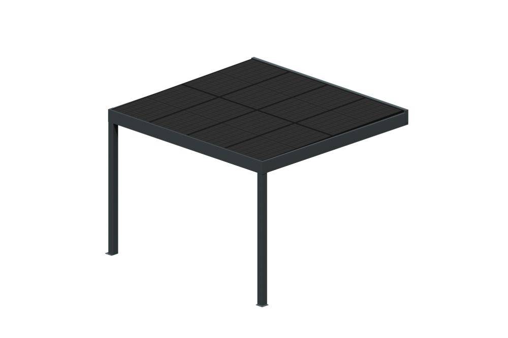 Ombrazur - Pergola solaire ACTIVE Gris anthracite 3,496x3,999m - Imagen 1