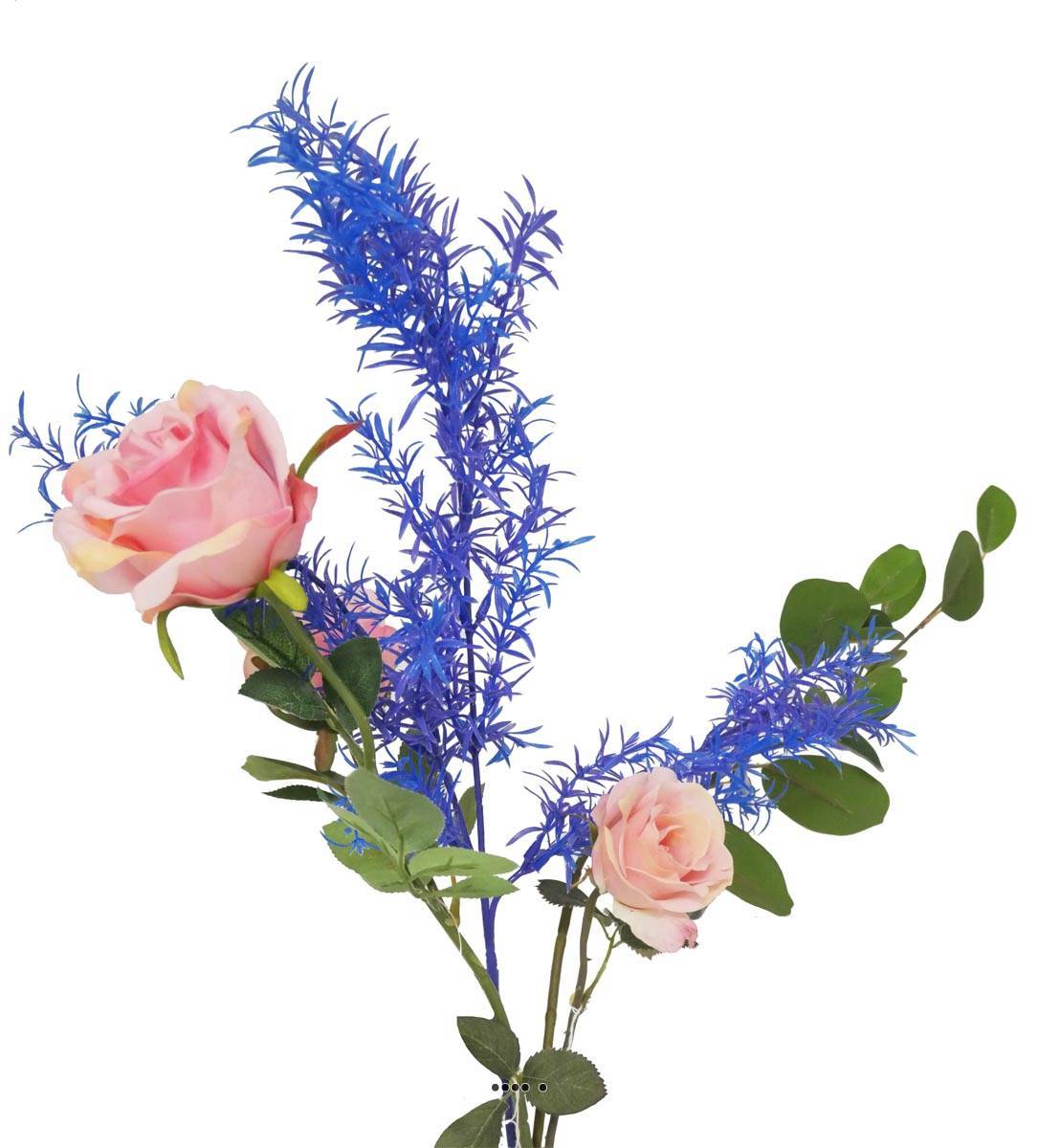 Artificielles - Branche de feuilles de Mirte factice H62cm plastique ext Bleu royal - couleur: Bleu royal 250 - Imagen 2