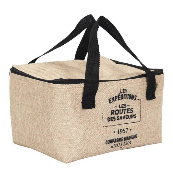 Cook Concept - Lunch Bag Fraicheur Isotherme "Effet Jute" 16cm Beige - Image 1