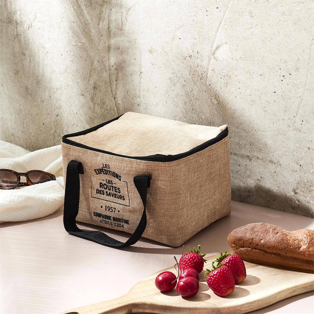 Cook Concept - Lunch Bag Fraicheur Isotherme "Effet Jute" 16cm Beige - Image 5