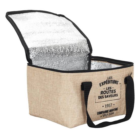 Cook Concept - Lunch Bag Fraicheur Isotherme "Effet Jute" 16cm Beige - Image 3