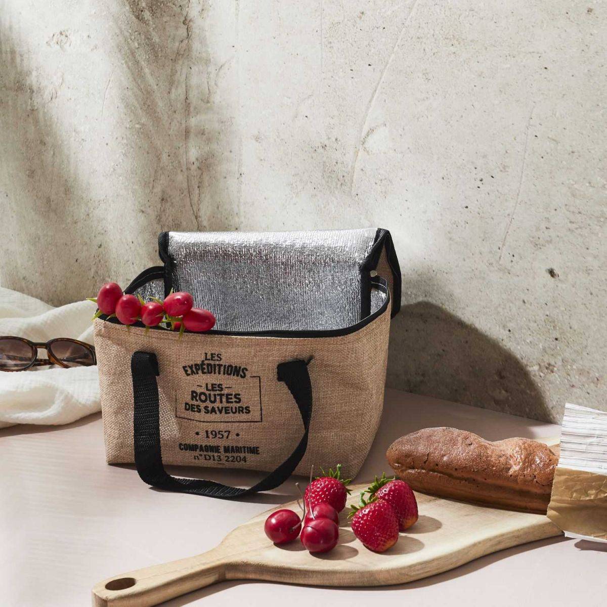 Cook Concept - Lunch Bag Fraicheur Isotherme "Effet Jute" 16cm Beige - Image 6