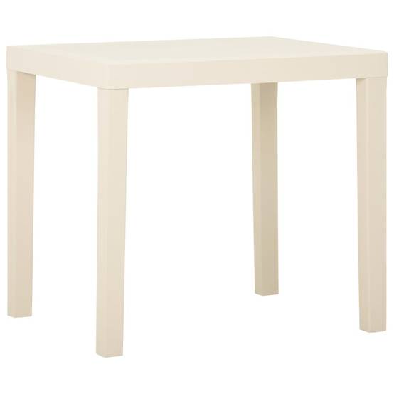 Table de jardin plastique blanc 79 x 65 x 72 cm, Poid :10kg - PANGIVO - Image 1