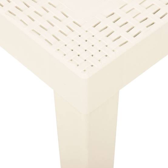 Table de jardin plastique blanc 79 x 65 x 72 cm, Poid :10kg - PANGIVO - Image 4