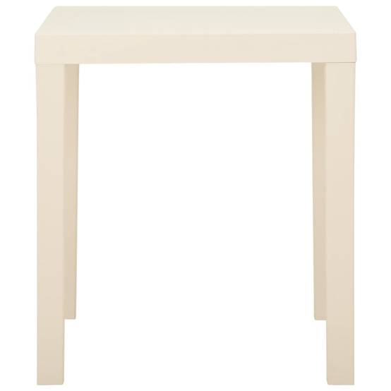 Table de jardin plastique blanc 79 x 65 x 72 cm, Poid :10kg - PANGIVO - Image 3