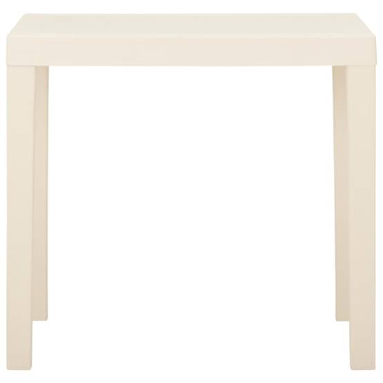 Table de jardin plastique blanc 79 x 65 x 72 cm, Poid :10kg - PANGIVO - Image 2