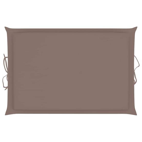 Transat Chaise Longue Bois Acacia Piscine Balcon Coussin Taupe - ComfortXL Outdoor Living - Image 6