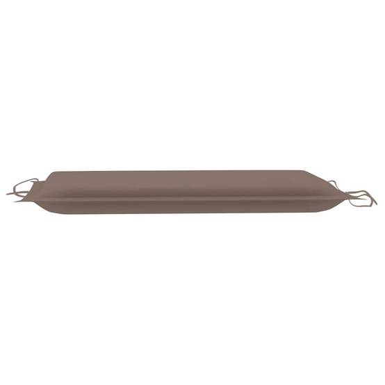 Transat Chaise Longue Bois Acacia Piscine Balcon Coussin Taupe - ComfortXL Outdoor Living - Image 7