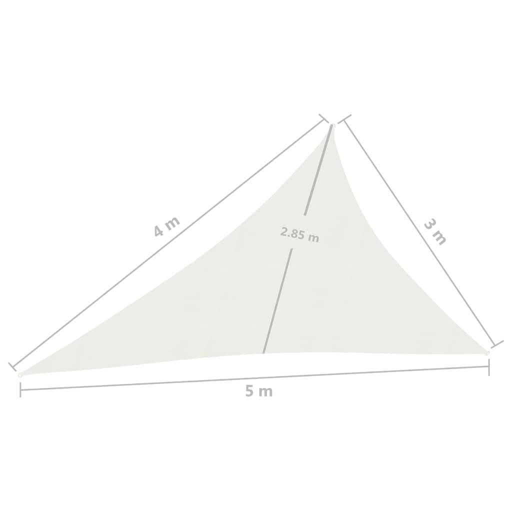 Helloshop26 - Voile toile d'ombrage parasol 160 g/m² PEHD 3 x 4 x 5 m blanc - Imagen 6