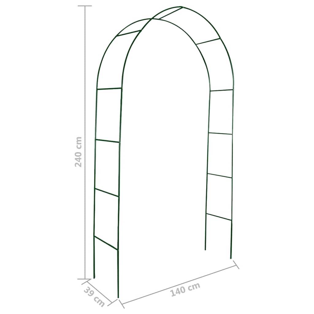 Lot 2 Arches de Jardin Fer pour Rosiers et Vignes Support Robuste Vert - ComfortXL Outdoor Living - Image 6